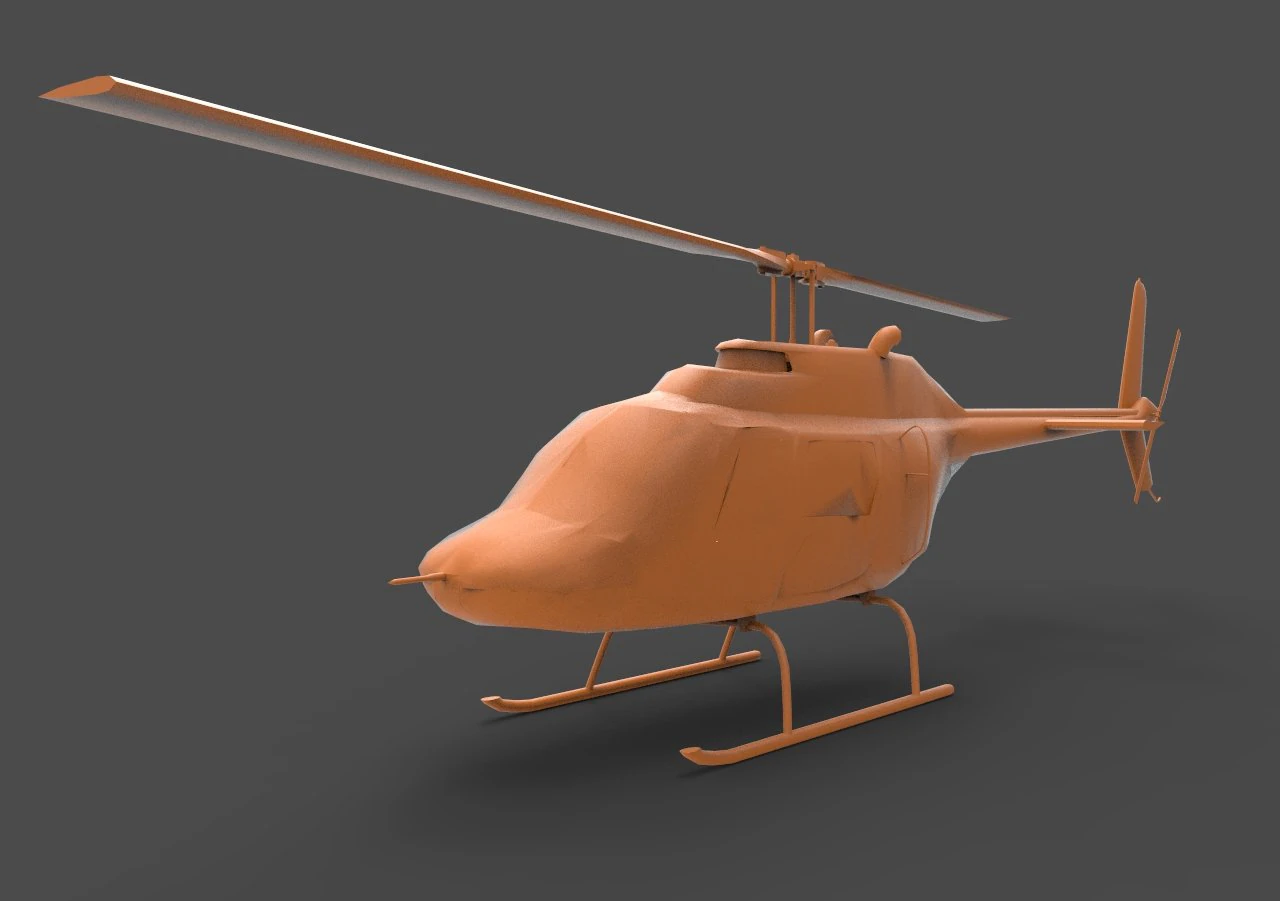 bell helicopter 3D Print Model .c4d .max .obj .3ds .fbx .stl .blend