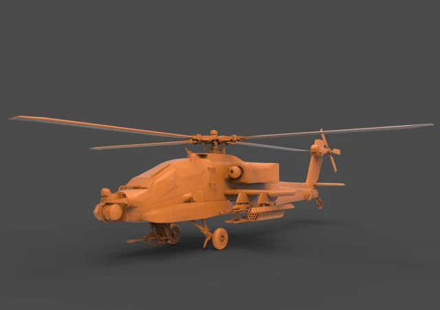 阿帕奇 3D 打印模型 .c4d .max .obj .3ds .fbx .stl .blend 