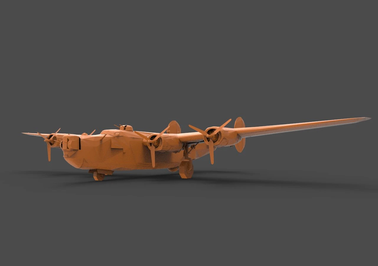 b-24j 3D Print Model .c4d .max .obj .3ds .fbx .stl .blend 