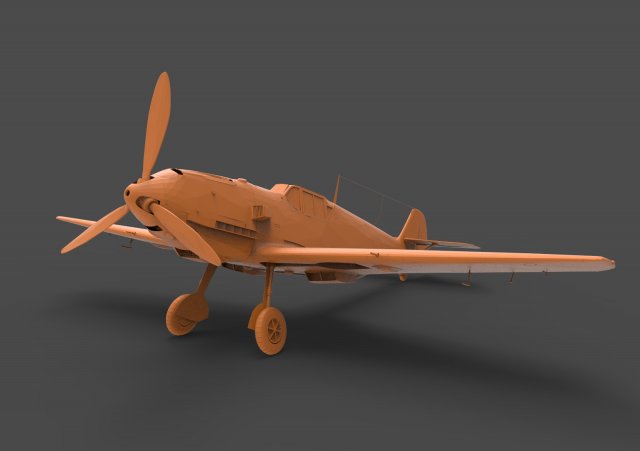 bf109e 3D Baskı Modeli .c4d .max .obj .3ds .fbx .stl .blend 