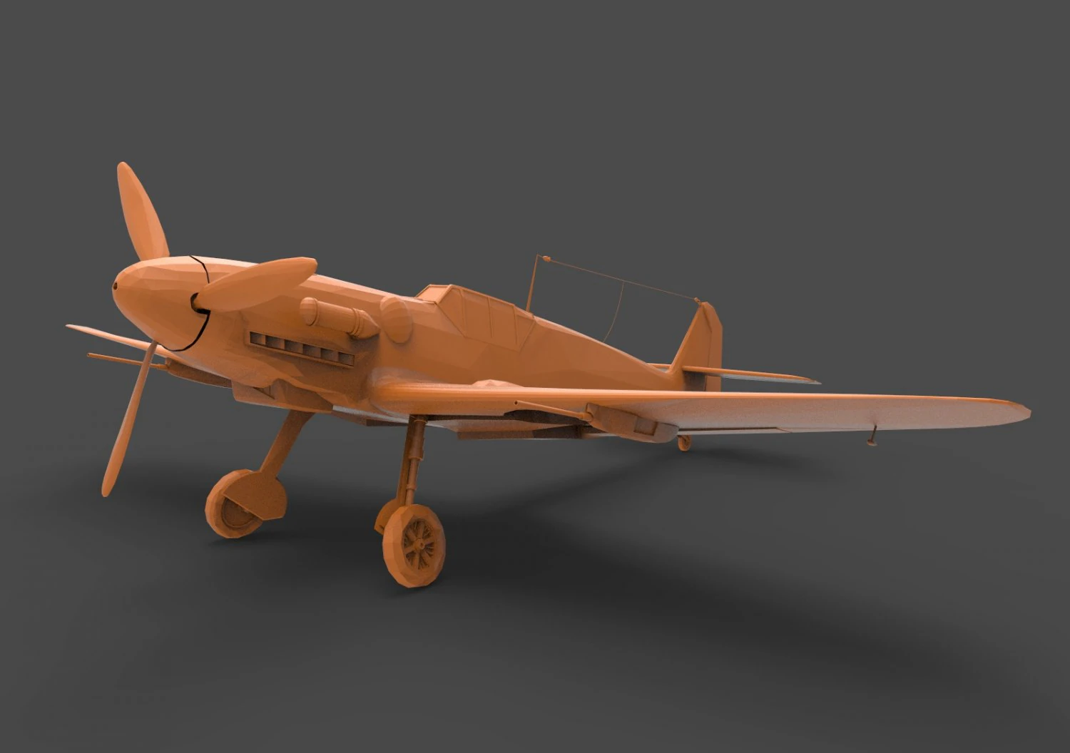 bf109g 3D Print Model .c4d .max .obj .3ds .fbx .stl .blend 