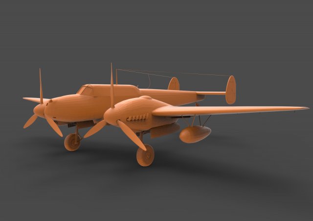 bf110g2 Model do druku 3D .c4d .max .obj .3ds .fbx .stl .blend
