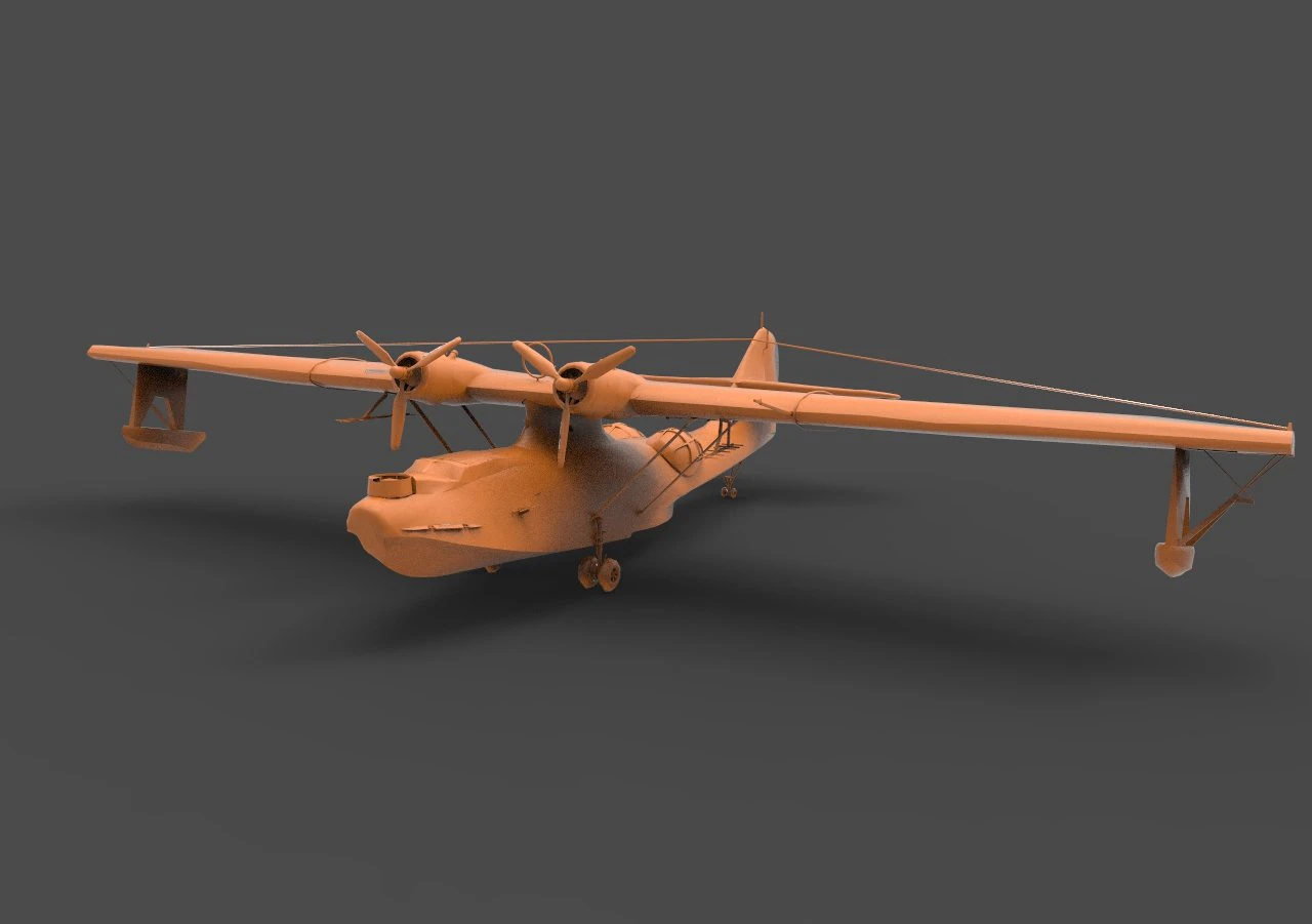 pby-5a 3D Print Model .c4d .max .obj .3ds .fbx .stl .blend 