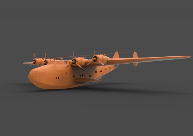 boeing 314 3D Baskı Modeli .c4d .max .obj .3ds .fbx .stl .blend