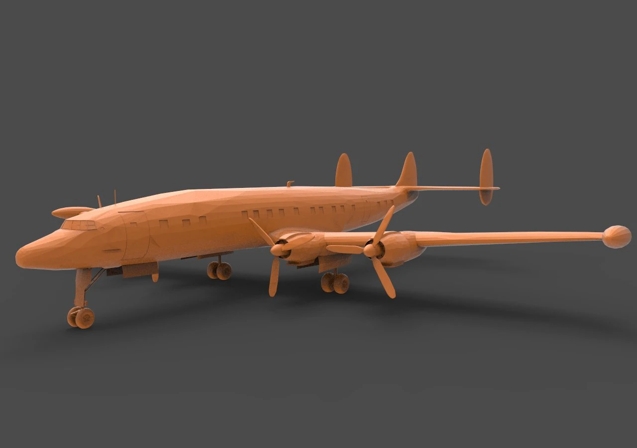 lockheed constellation 3D Print Model .c4d .max .obj .3ds .fbx .stl .blend 