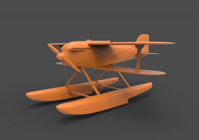 sea plane 3D Принт Модель .c4d .max .obj .3ds .fbx .stl .blend 