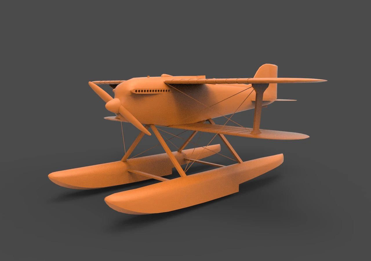 sea plane 3D Print Model .c4d .max .obj .3ds .fbx .stl .blend