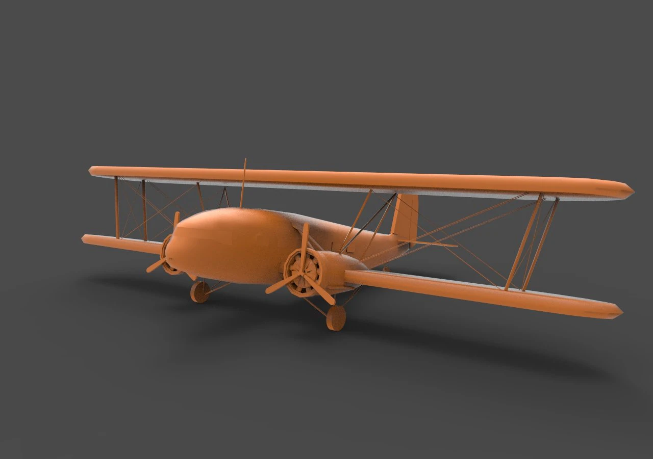 Curtiss Wright Modelo de Impressão 3D .c4d .max .obj .3ds .fbx .stl .blend 