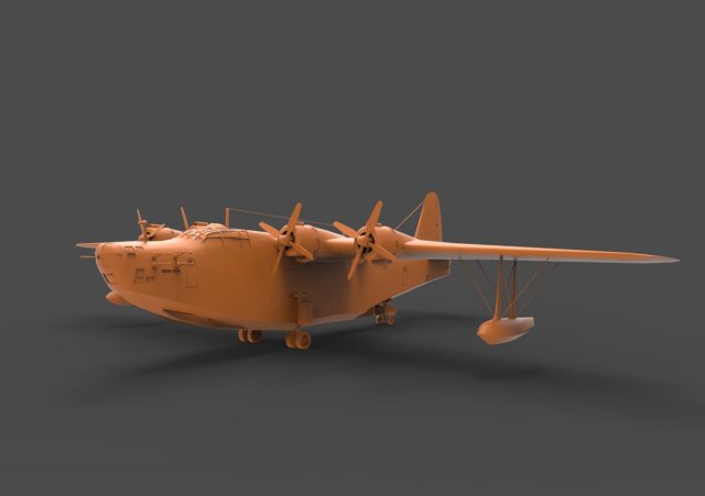 kawanishi h8k 3D printmodel .c4d .max .obj .3ds .fbx .stl .blend