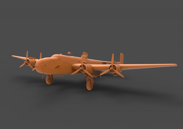 handley page halifax Modello di stampa 3D .c4d .max .obj .3ds .fbx .stl .blend 