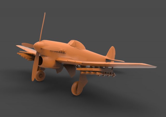 f6f hellcat Model do druku 3D .c4d .max .obj .3ds .fbx .stl .blend 