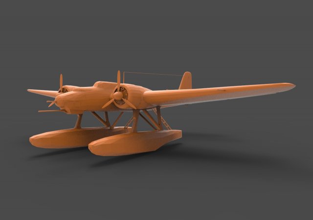 heinkel he 115 3D Print Model .c4d .max .obj .3ds .fbx .stl .blend 
