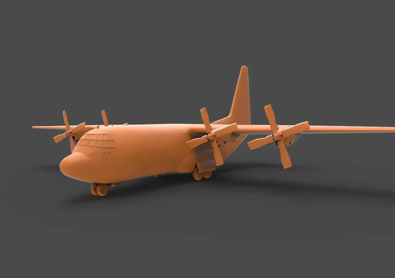 c-130 hercules 3D Print Model .c4d .max .obj .3ds .fbx .stl .blend