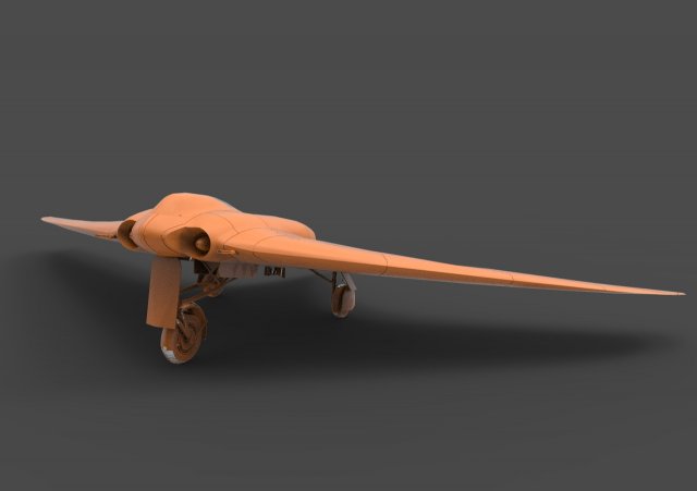 horten ho 229 Modelo de impresión 3D .c4d .max .obj .3ds .fbx .stl .blend 