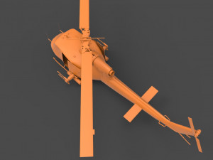 bell uh-1 3Dプリントモデル