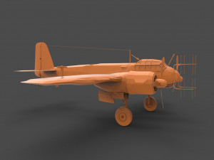 junkers ju 88 3D 프린트 모델