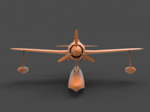 kawanishi n1k 3D Принт Модель