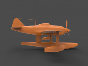 kawanishi n1k 3D Принт Модель