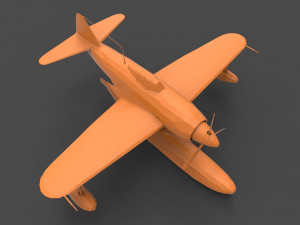 kawanishi n1k 3D Принт Модель