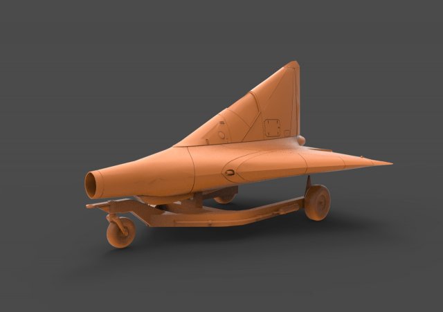 lippisch p13a 3Dプリントモデル .c4d .max .obj .3ds .fbx .stl .blend 