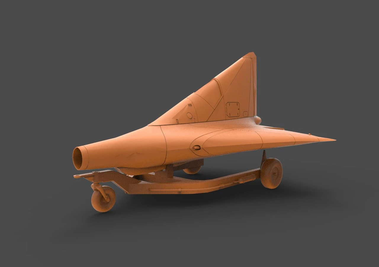 lippisch p13a 3D Print Model .c4d .max .obj .3ds .fbx .stl .blend 