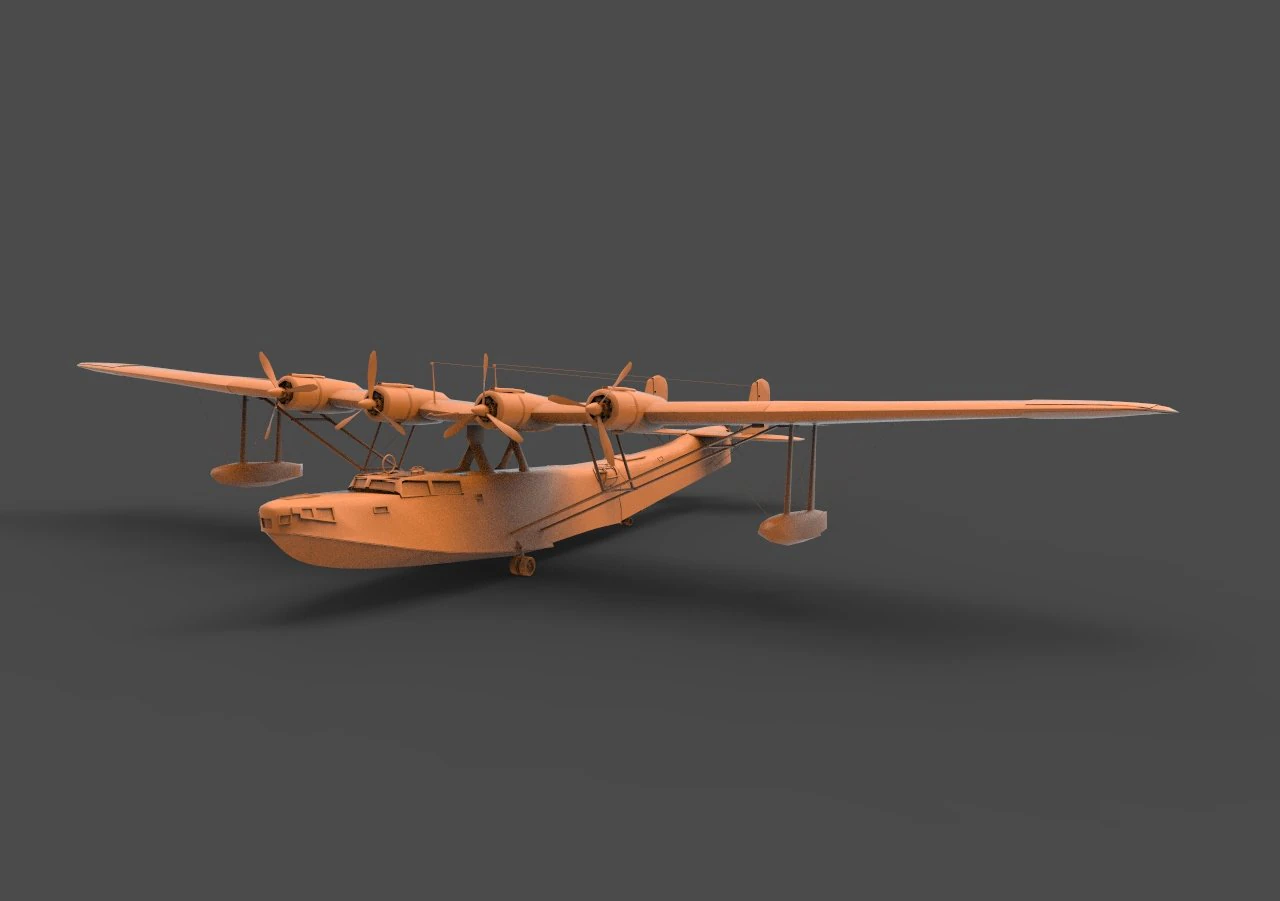 kawanishi h6k5 3D Print Model .c4d .max .obj .3ds .fbx .stl .blend 