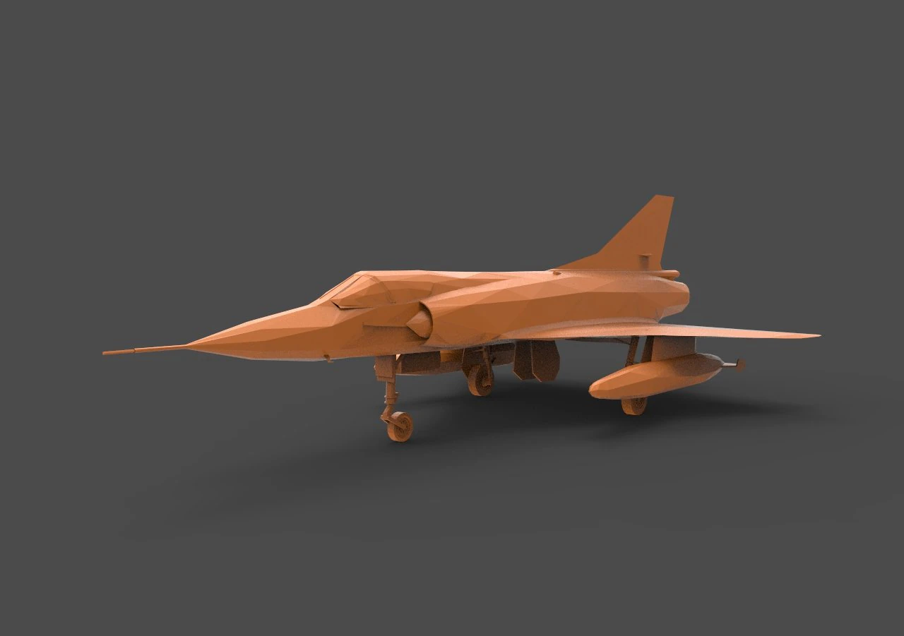 dassault mirage 3D Print Model .c4d .max .obj .3ds .fbx .stl .blend 