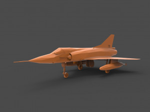 dassault mirage 3D 打印模型