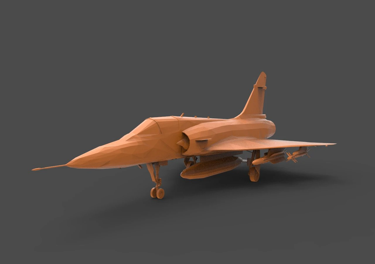dassault mirage2 3D Print Model .c4d .max .obj .3ds .fbx .stl .blend 