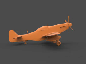 p-51 mustang 3D Print Model