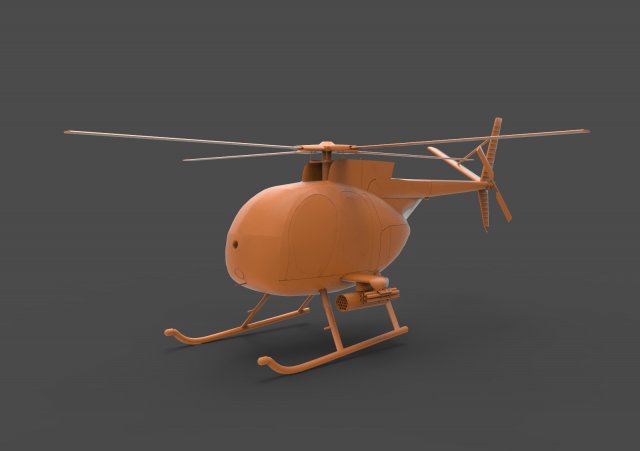 hughes oh-6 cayuse 3D Druckmodell .c4d .max .obj .3ds .fbx .stl .blend