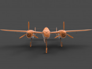 lockheed p-38 3D Принт Модель