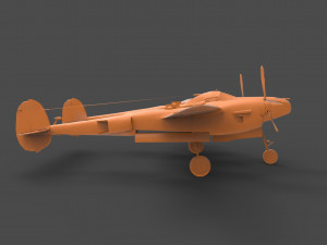 lockheed p-38 3D Принт Модель