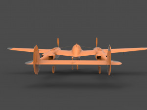 lockheed p-38 3D Принт Модель