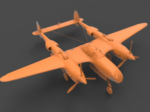 lockheed p-38 3D Принт Модель