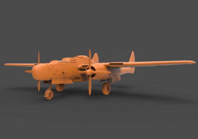 northrop p-61 3D प्रिंट मॉडल .c4d .max .obj .3ds .fbx .stl .blend