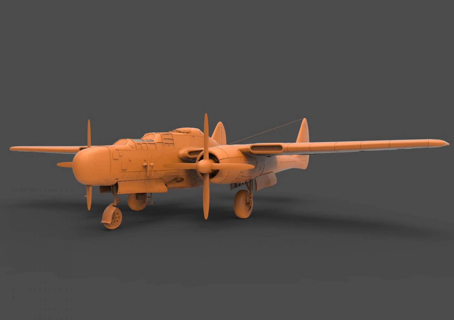 northrop p-61 3D Print Model .c4d .max .obj .3ds .fbx .stl .blend