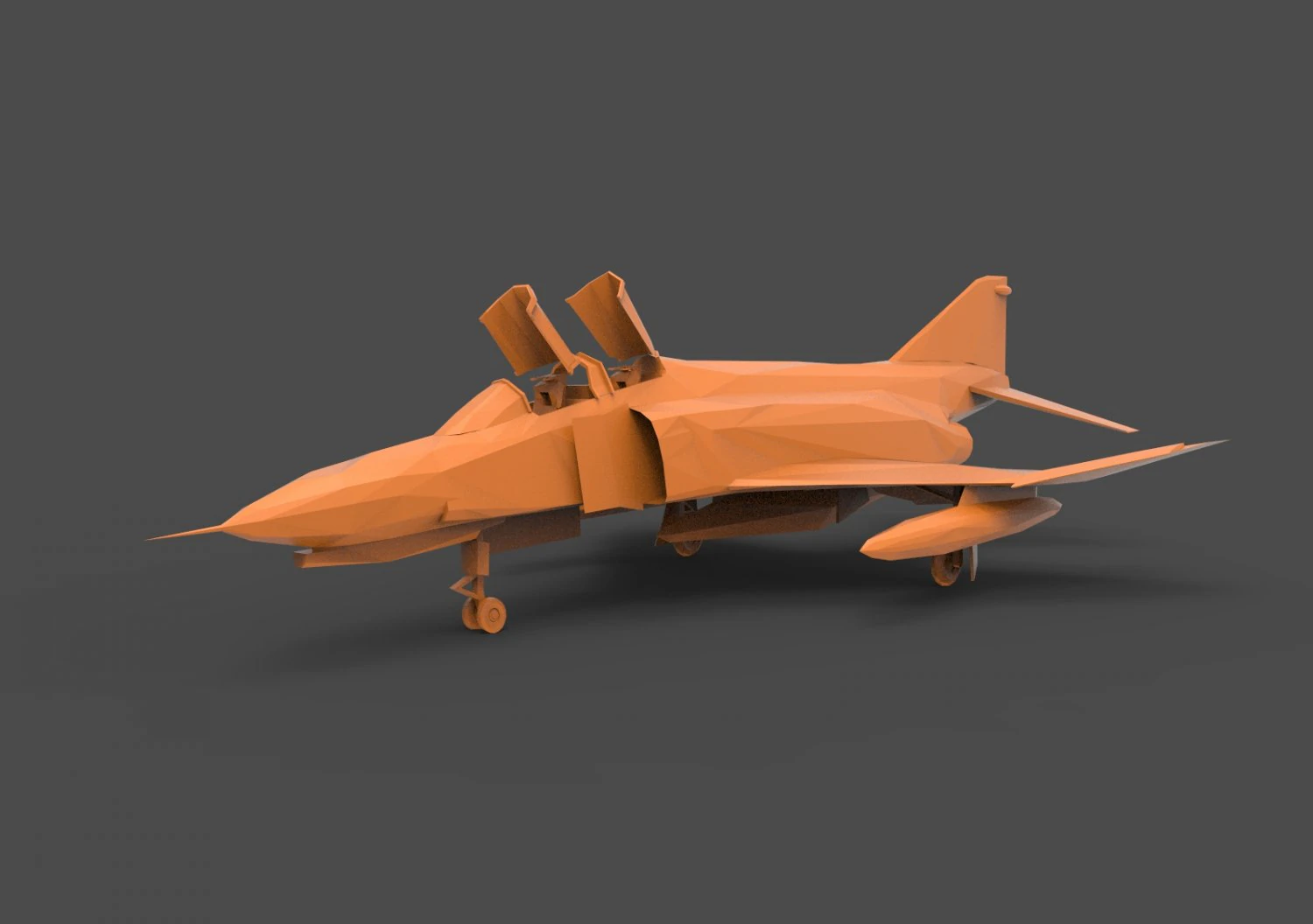 douglas f-4 phantom ii 3D Print Model .c4d .max .obj .3ds .fbx .stl .blend