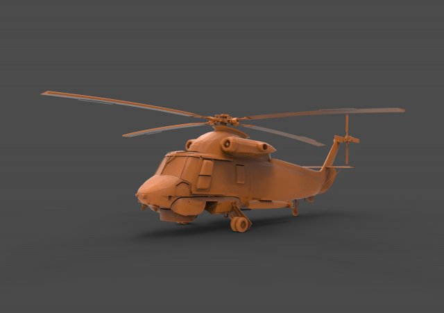 kaman uh-2 Modello di stampa 3D .c4d .max .obj .3ds .fbx .stl .blend 