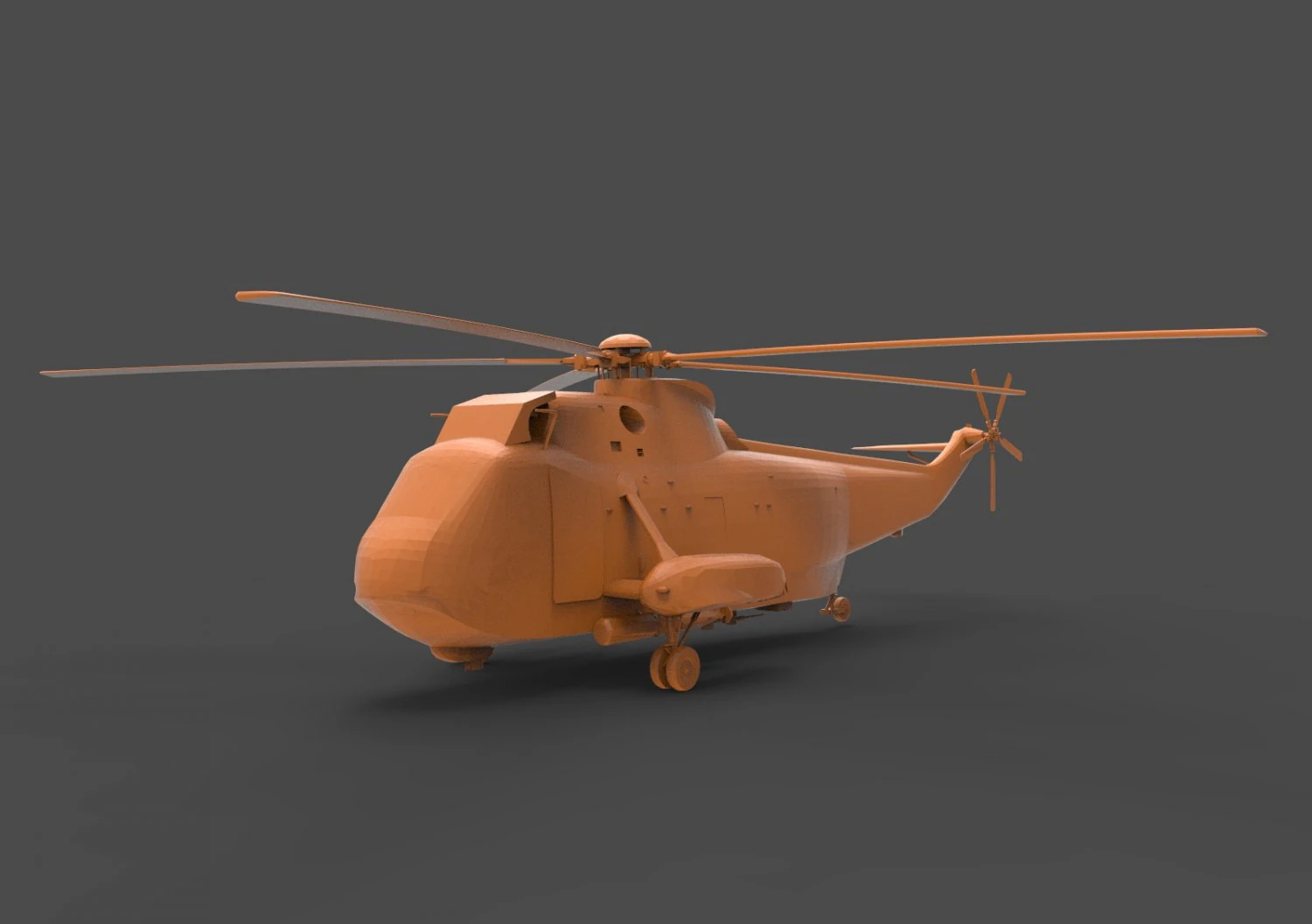kaman uh-2 navy 3D Print Model .c4d .max .obj .3ds .fbx .stl .blend