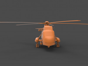 kaman uh-2 navy 3D 프린트 모델