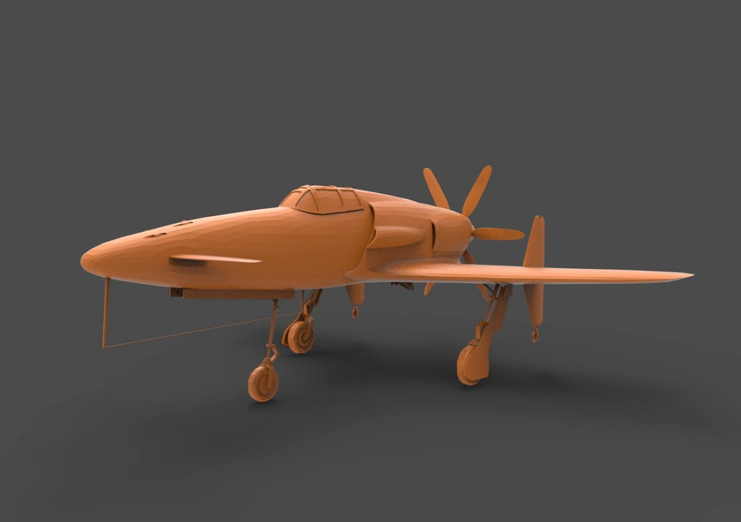kyushu j7w shinden 3D Print Model .c4d .max .obj .3ds .fbx .stl .blend 
