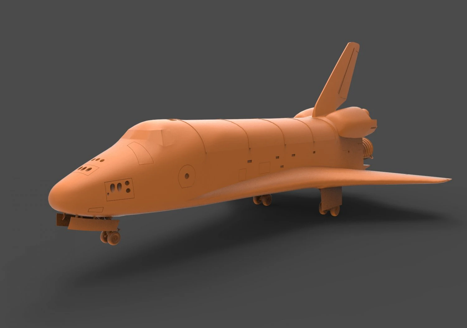 space shuttle 3D Print Model .c4d .max .obj .3ds .fbx .stl .blend 