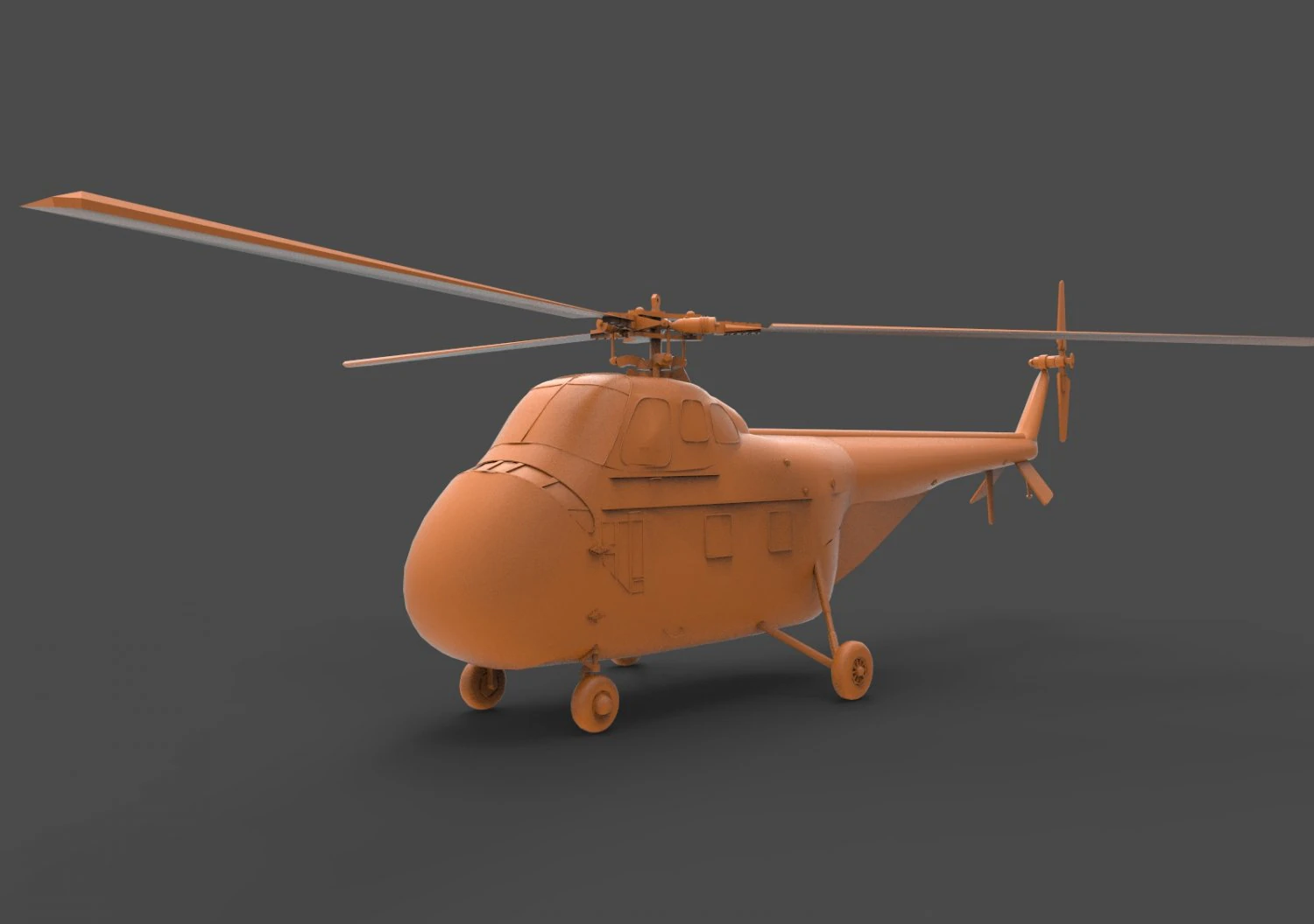 sikorsky h-19 3D Print Model .c4d .max .obj .3ds .fbx .stl .blend 
