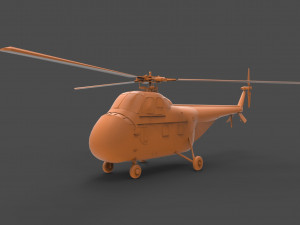 sikorsky h-19 3D-printmodel