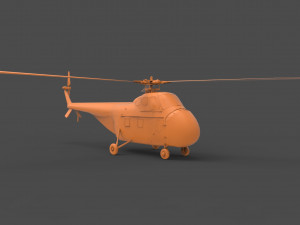 sikorsky h-19 Model Cetak 3D