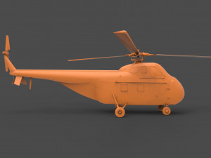 sikorsky h-19 Model Cetak 3D