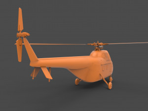 sikorsky h-19 Model Cetak 3D