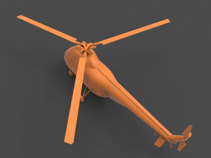 sikorsky h-19 Model Cetak 3D