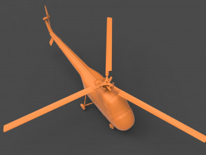 sikorsky h-19 Model Cetak 3D